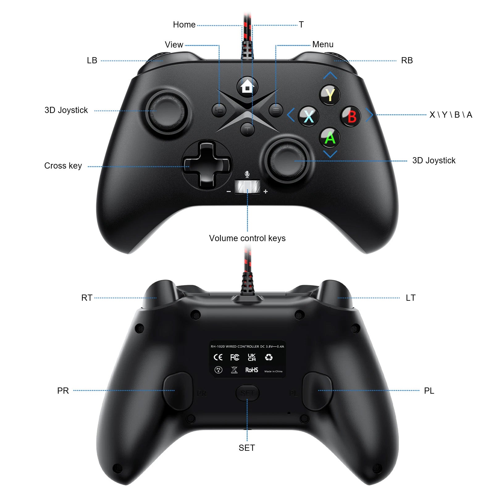Comando BONADGET Wireless - Para PC, Xbox One/Series, Nintendo Switch e Android