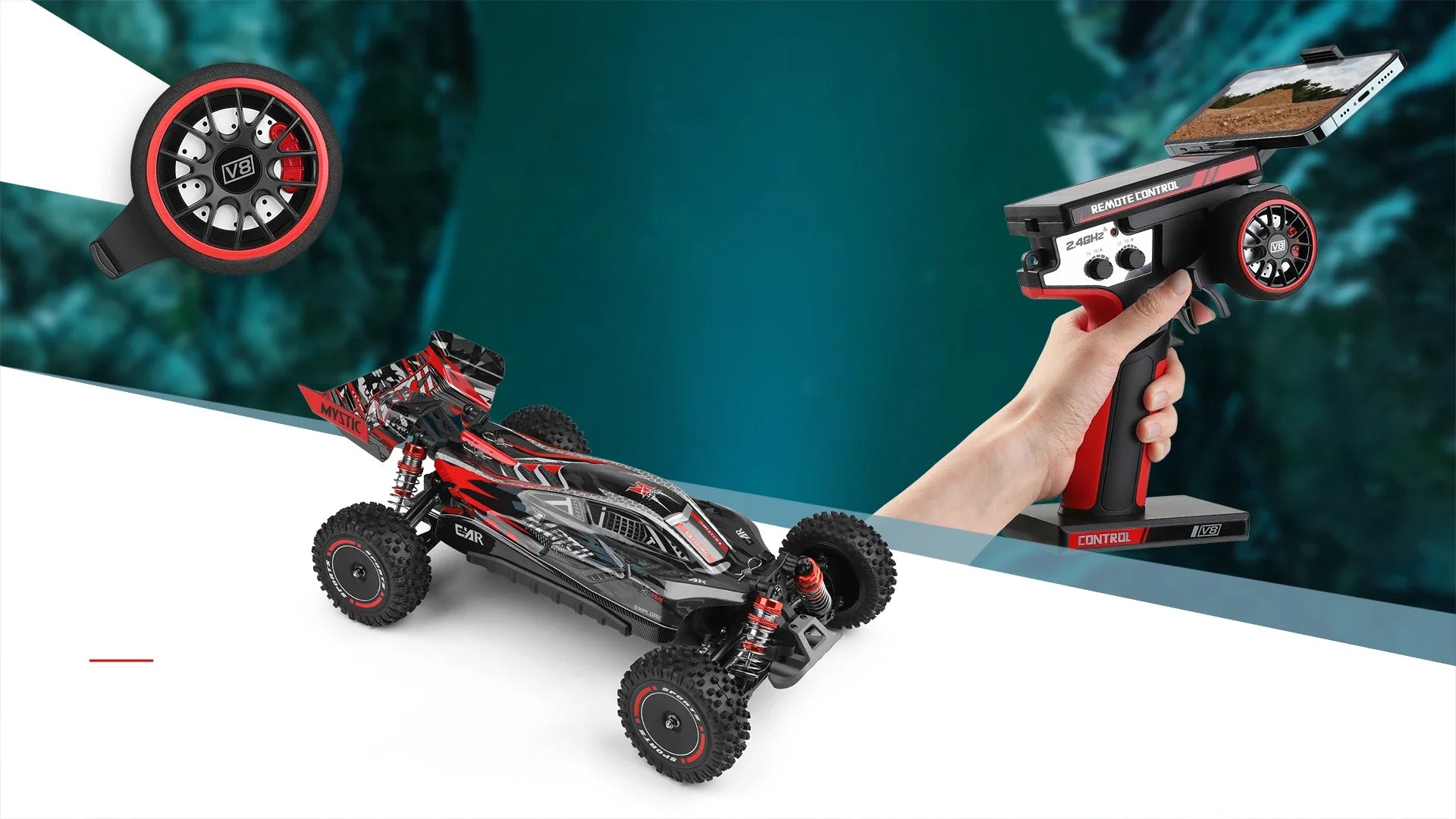 WLtoys 55km/h - Carro RC, 1/12, 4WD, Alta Velocidade