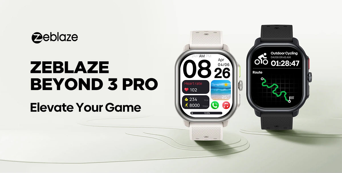 Smartwatch ZEBLAZE Beyond 3 Pro - AMOLED, GPS, STRAVA, Monitorização Completa de Saúde e Tracking Desportivo