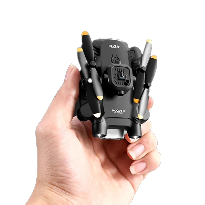 Mini drone 4DRC V30 dobrado na palma da mão, leve e compacto para transporte fácil