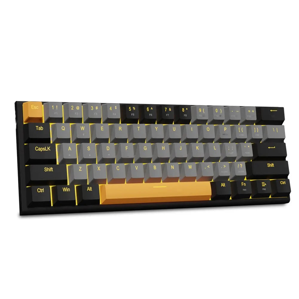 Teclado Mecânico E-YOOSO Z11 – 61 Teclas, Switches Vermelhos Hot-Swap, Retroiluminação