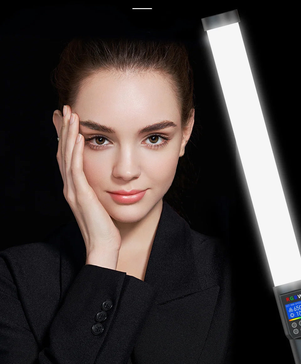 BTFOOR - Vara de Luz LED RGB para Fotografia e Vídeo, 2500K-8500K, Tripé Incluído