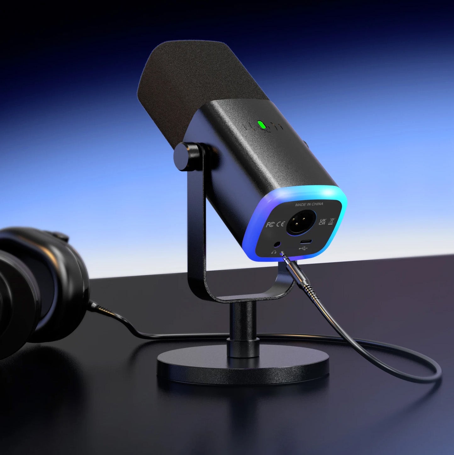 FIFINE AM8 - Microfone Dinâmico USB/XLR, Botão Mute, Saída para Auscultadores, Cardióide