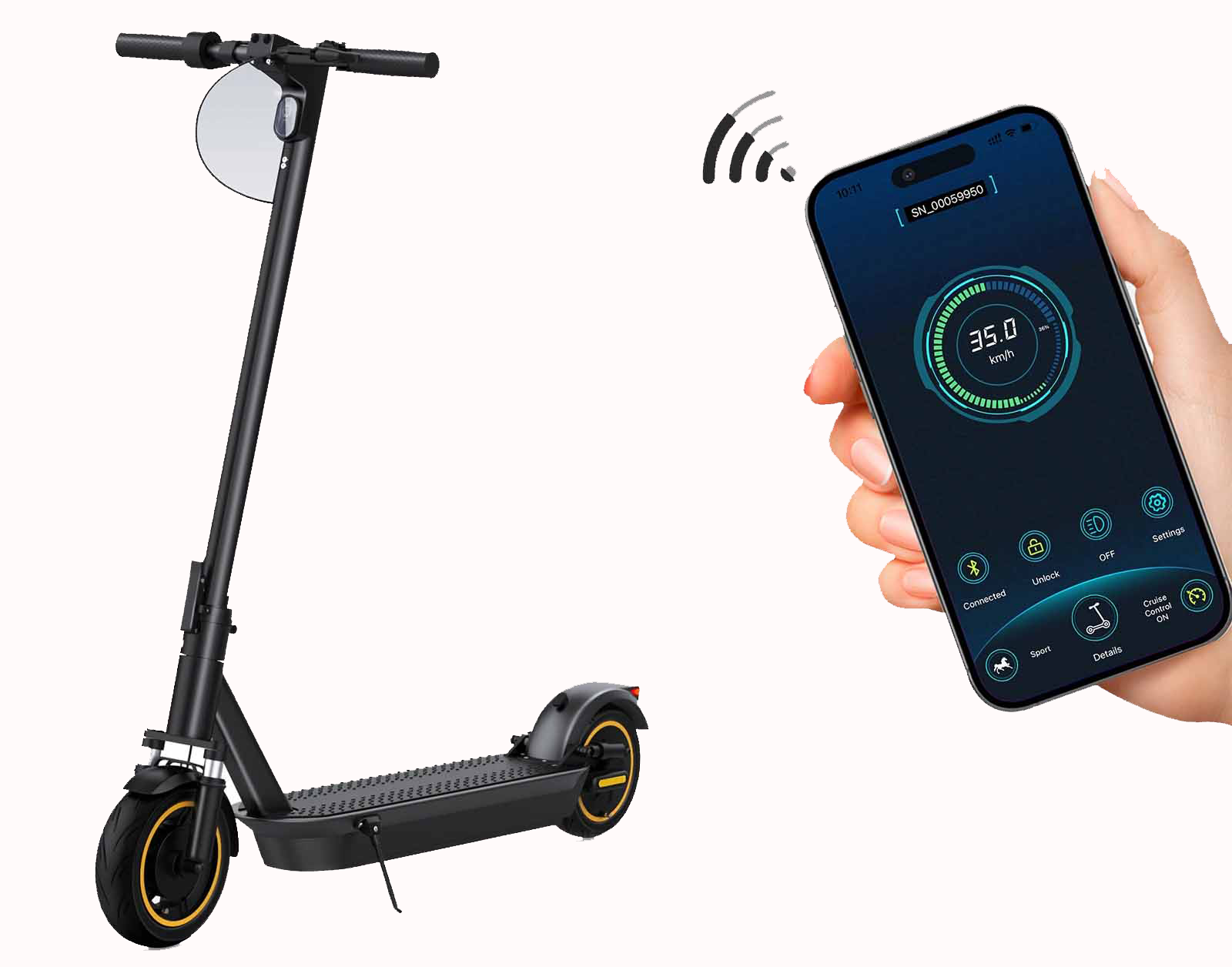 Trotinete JUICEASE ESMax Elétrica - Dobrável, 500W, Alcance Até 45 km, Velocidade Máxima de 35 km/h