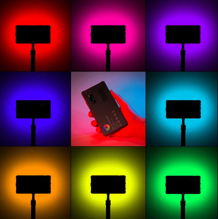 BTFOOR - Painel de Luz LED RGB para Fotografia e Vídeo, Youtube e TikTok