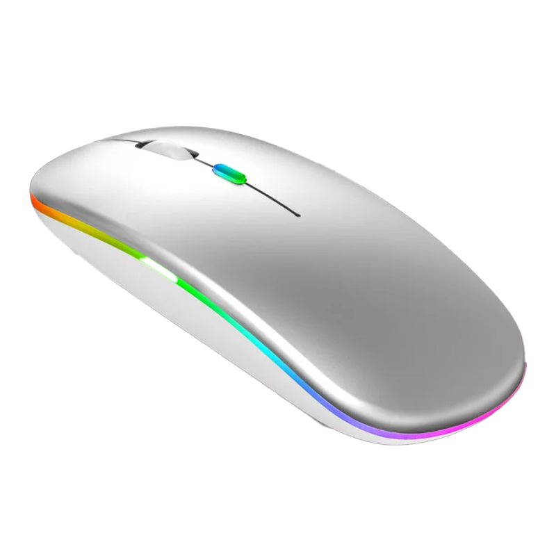 Rato Wireless LYBYU – Sem fios, Recarga USB-C, Silencioso, RGB
