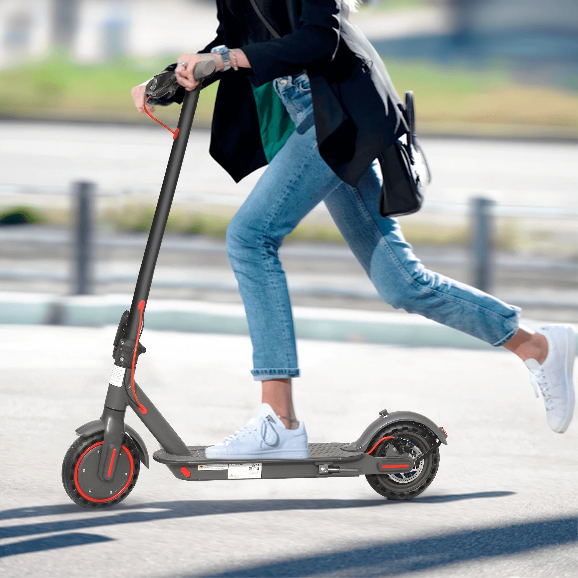 Trotinete AOVOPRO ES80 Elétrica com Luz LED - Motor de 350W, Bateria de 10.5Ah, Velocidade Máxima de 31 km/h, Longo Alcance