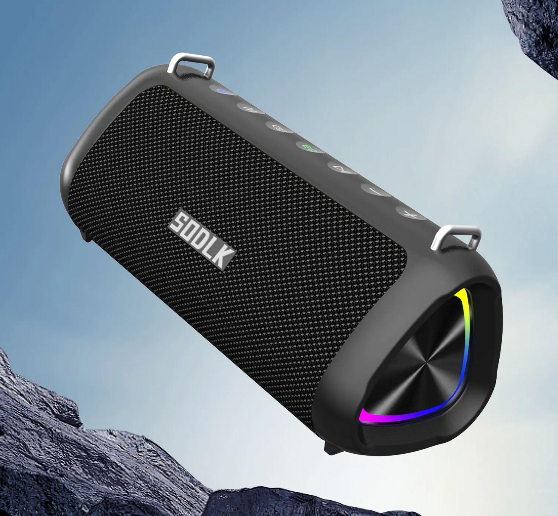 Coluna Bluetooth IPX7 MOUZYUAN - Karaoke, Resistente à Água, leitor de cartões TF e USB