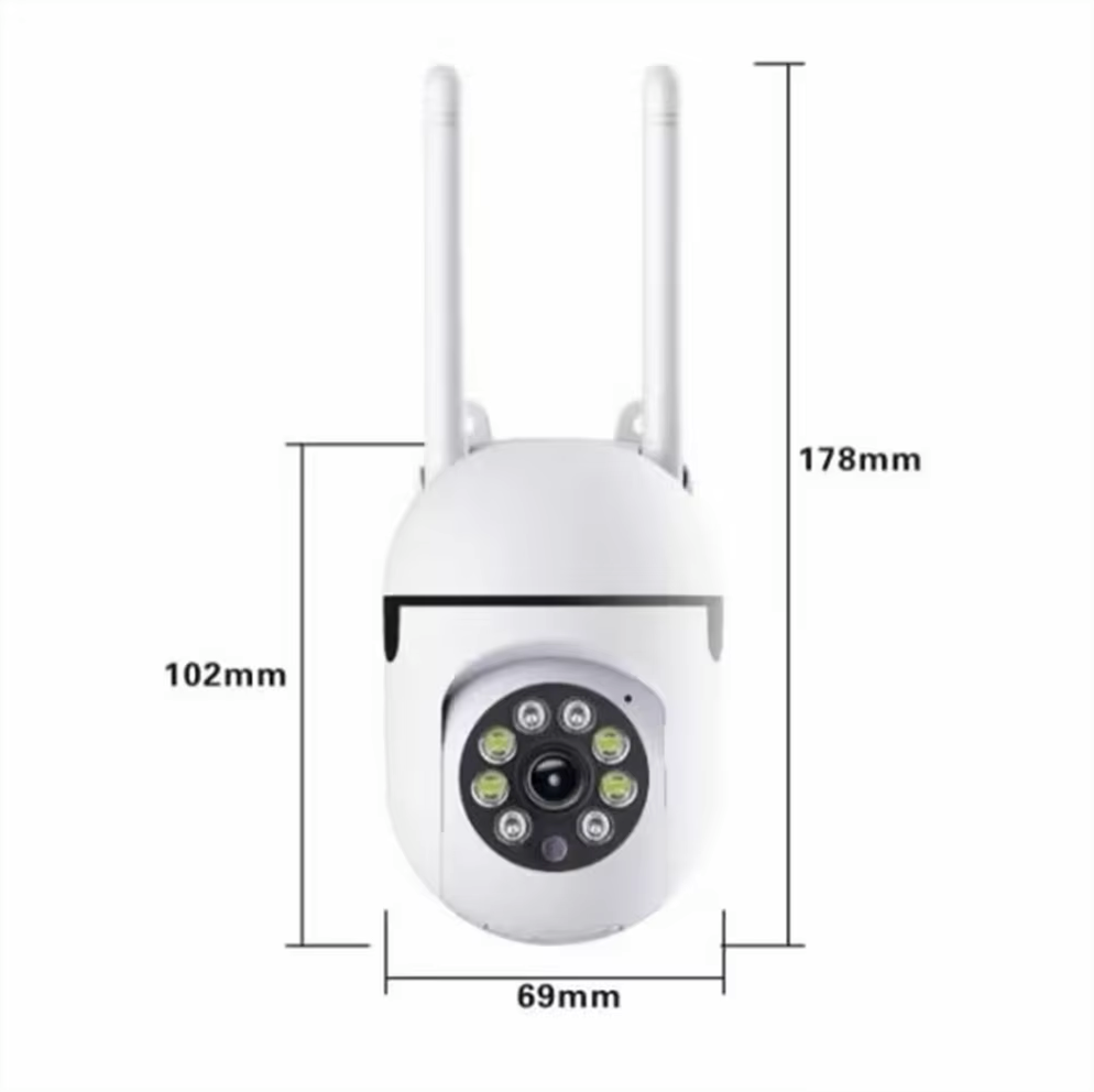 Câmara de Vigilância Exterior 8MP WiFi - Visão Noturna, Deteção de Movimento e Áudio