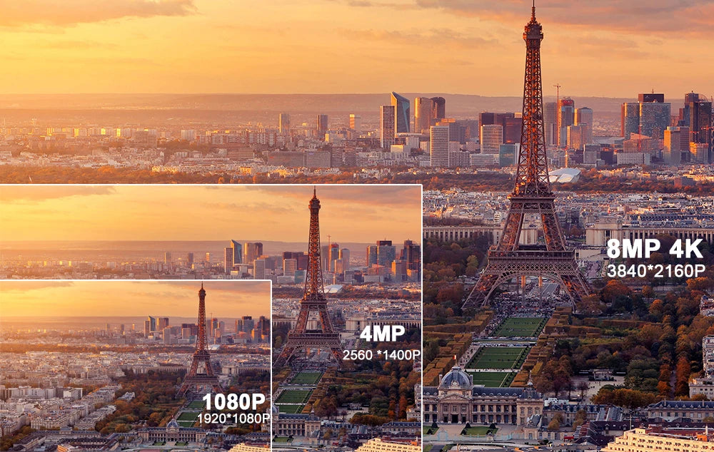 Câmara Dome ASECAM - 8MP, À Prova de Água, Anti-Vandalismo e Visão Noturna