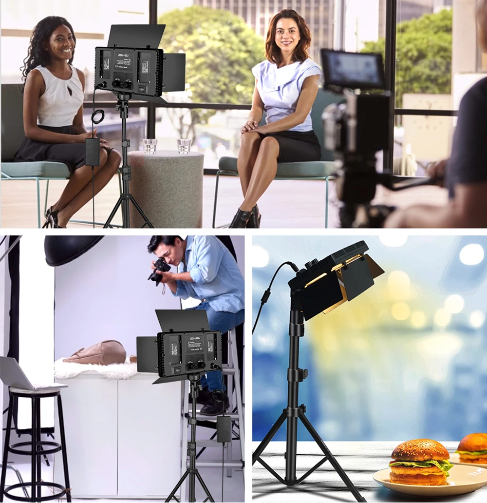 NAGNAHZ U800 - Luz LED para Fotografia e Vídeo, 3200K-5600K, Ajustável