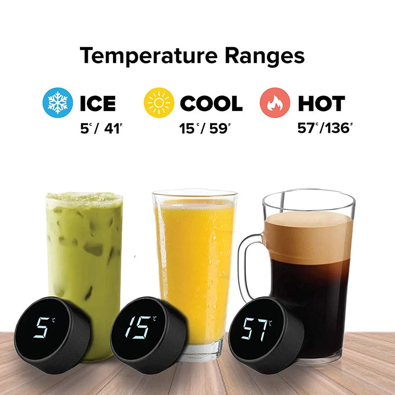 Garrafa Térmica Inteligente em Aço Inoxidável – Ecrã LED de Temperatura, 500ml, Filtro de Chá