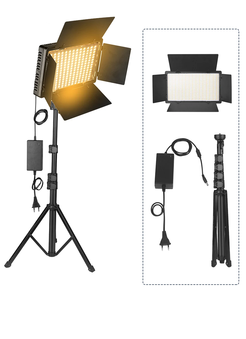 NAGNAHZ U800 - Luz LED para Fotografia e Vídeo, 3200K-5600K, Ajustável