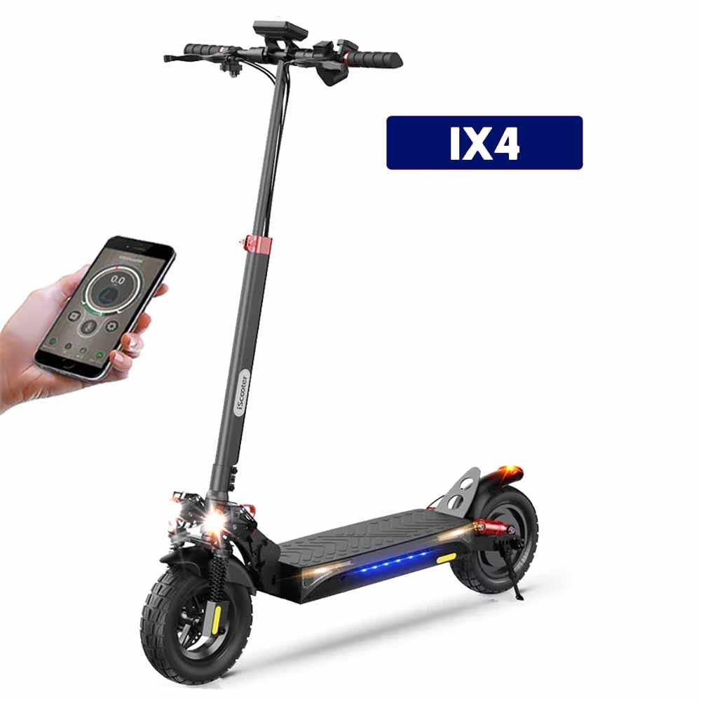 Trotinetes IX6 e IX4 elétricas - Potências de 800W/1000W, Pneus Off-Road, Velocidade Máxima de 45 km/h, Alcance Até 45 km