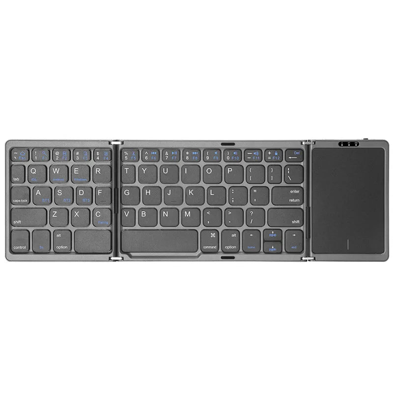 Teclado Dobrável KEBIDUMEI – Bluetooth, Touchpad, Compatível com Windows, Mac, Android e iOS