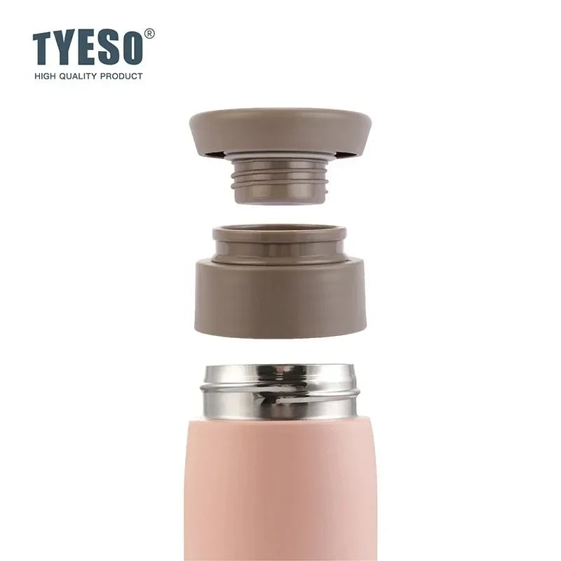 Garrafa Térmica TYESO – Aço Inoxidável 350ml ou 500ml, Isolamento a Vácuo, Tampa Anti-Fugas