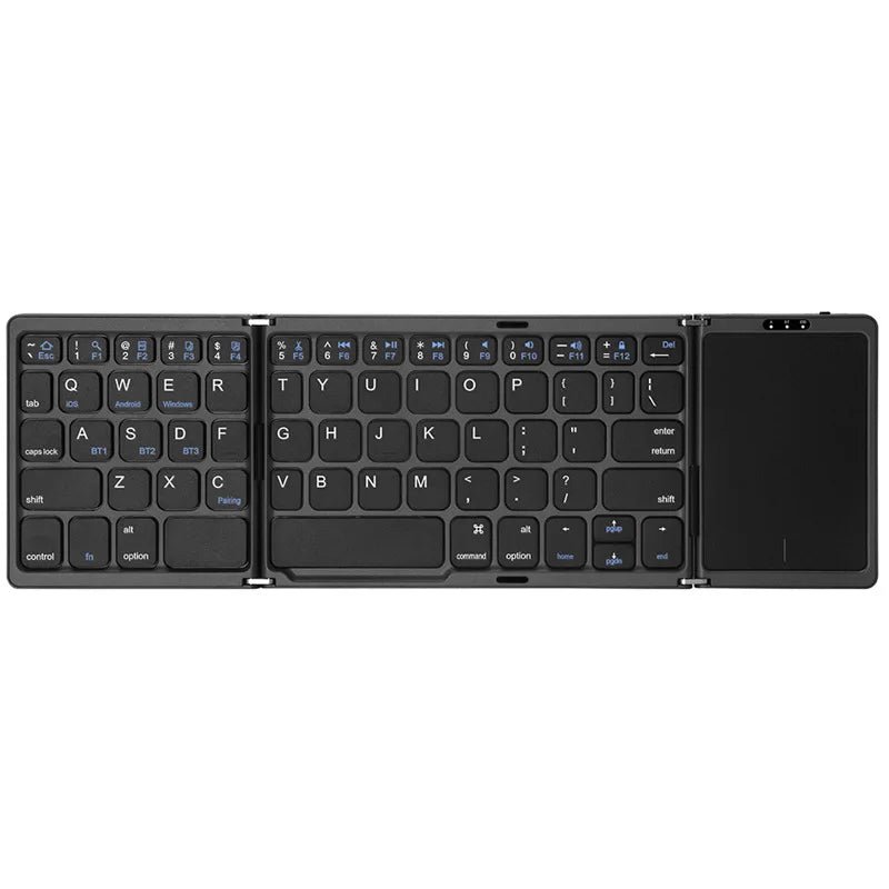 Teclado Dobrável KEBIDUMEI – Bluetooth, Touchpad, Compatível com Windows, Mac, Android e iOS