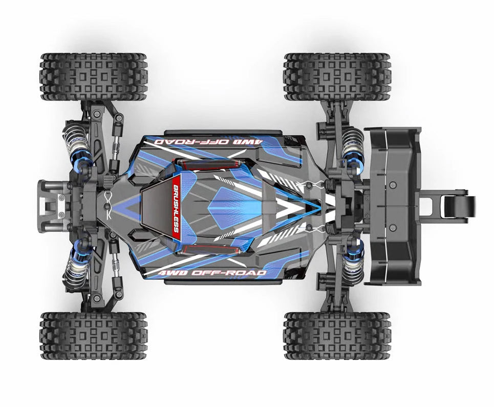 Carro Telecomandado  70KM/H - HYPER GO MJX - Brushless, Suspensão Hidráulica e Chassis Metálico