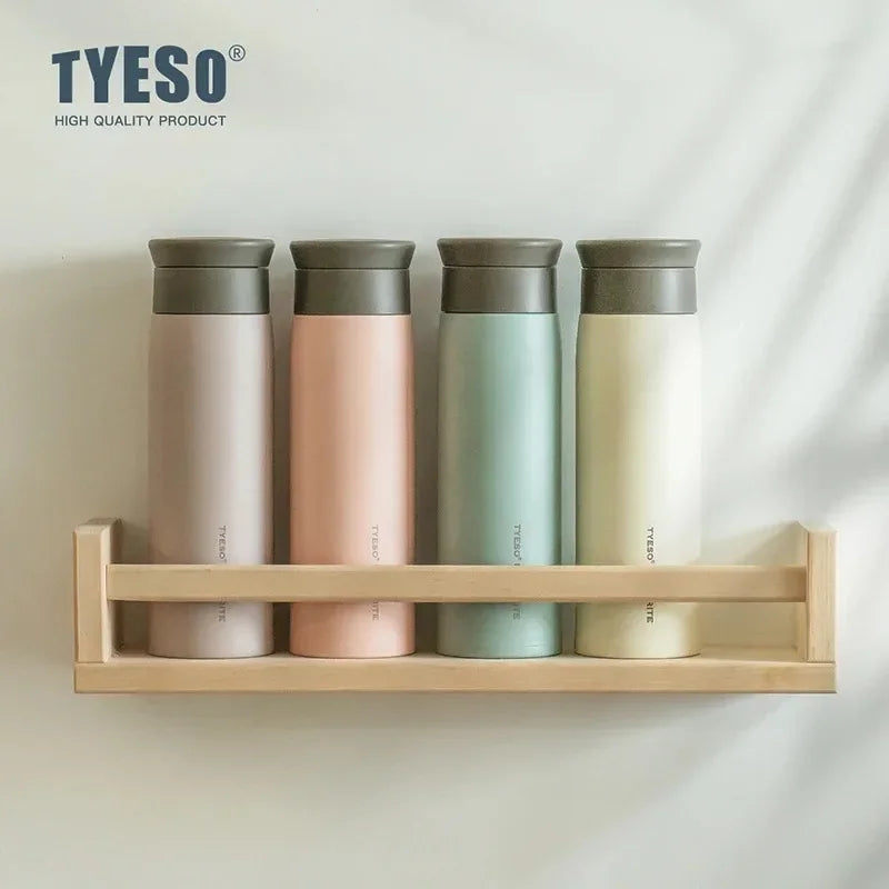 Garrafa Térmica TYESO – Aço Inoxidável 350ml ou 500ml, Isolamento a Vácuo, Tampa Anti-Fugas