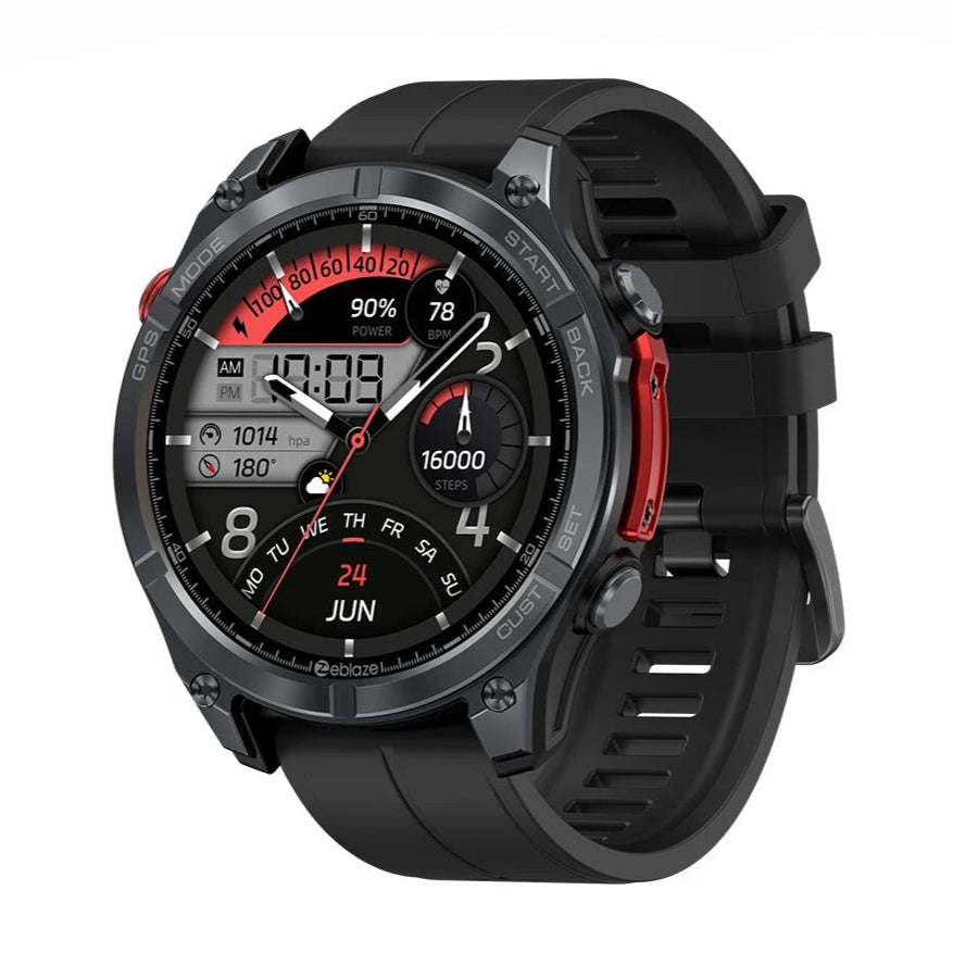 Smartwatch ZEBLAZE Stratos 4 – GPS Multisatélite, Ecrã AMOLED 1.43