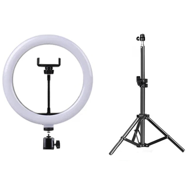 Anel de Luz LED - para Streaming e Fotografia, tripé incluído