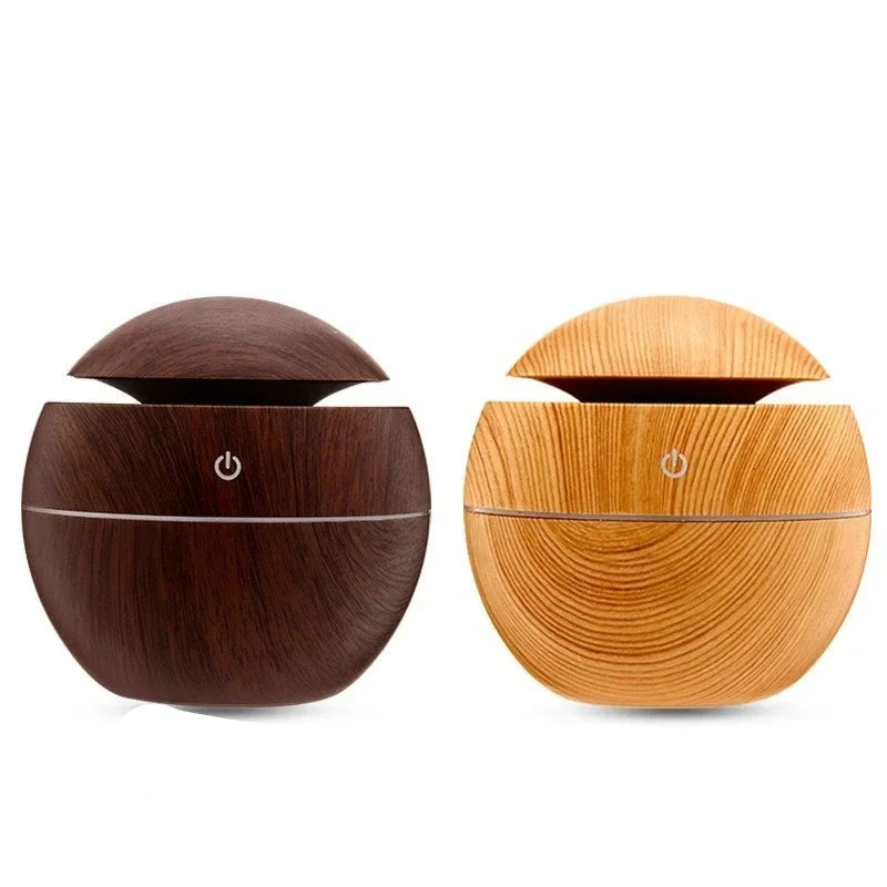 Humidificador e Difusor de Aromas - em Madeira para Casa, USB