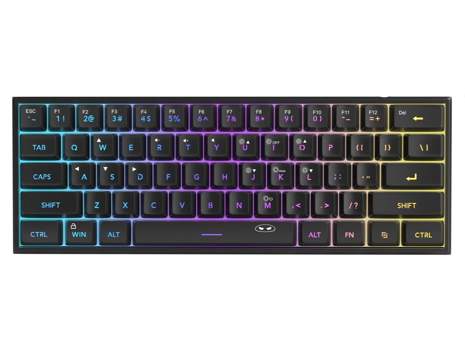 Teclado Gaming TS91 – 61 Teclas, RGB, Membrana Estilo Mecânico, IPX4