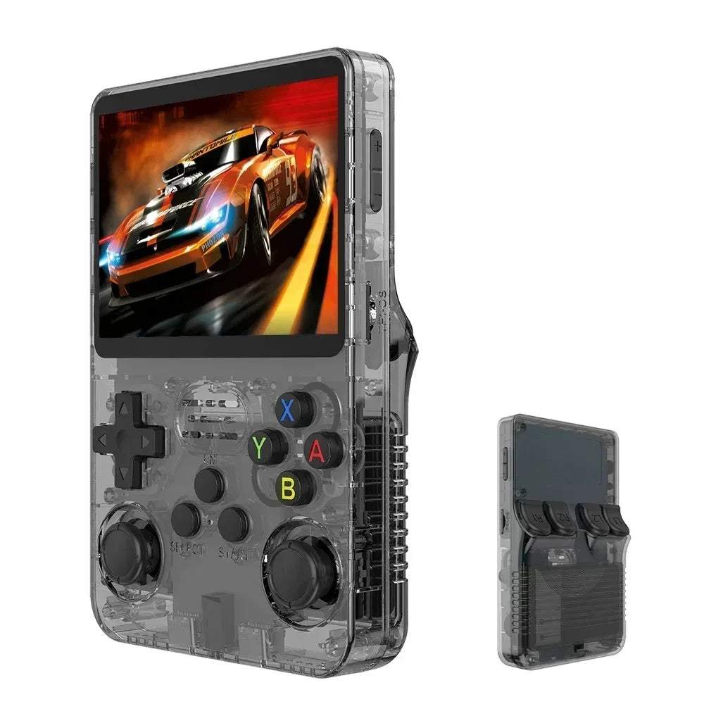 R36S - Consola Portátil R36S - Ecrã IPS 3,5, Jogos incluídos, 64GB Expansível