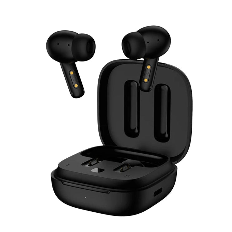 Auriculares QCY T13 ANC pretos com cancelamento de ruído e estojo compacto de carregamento