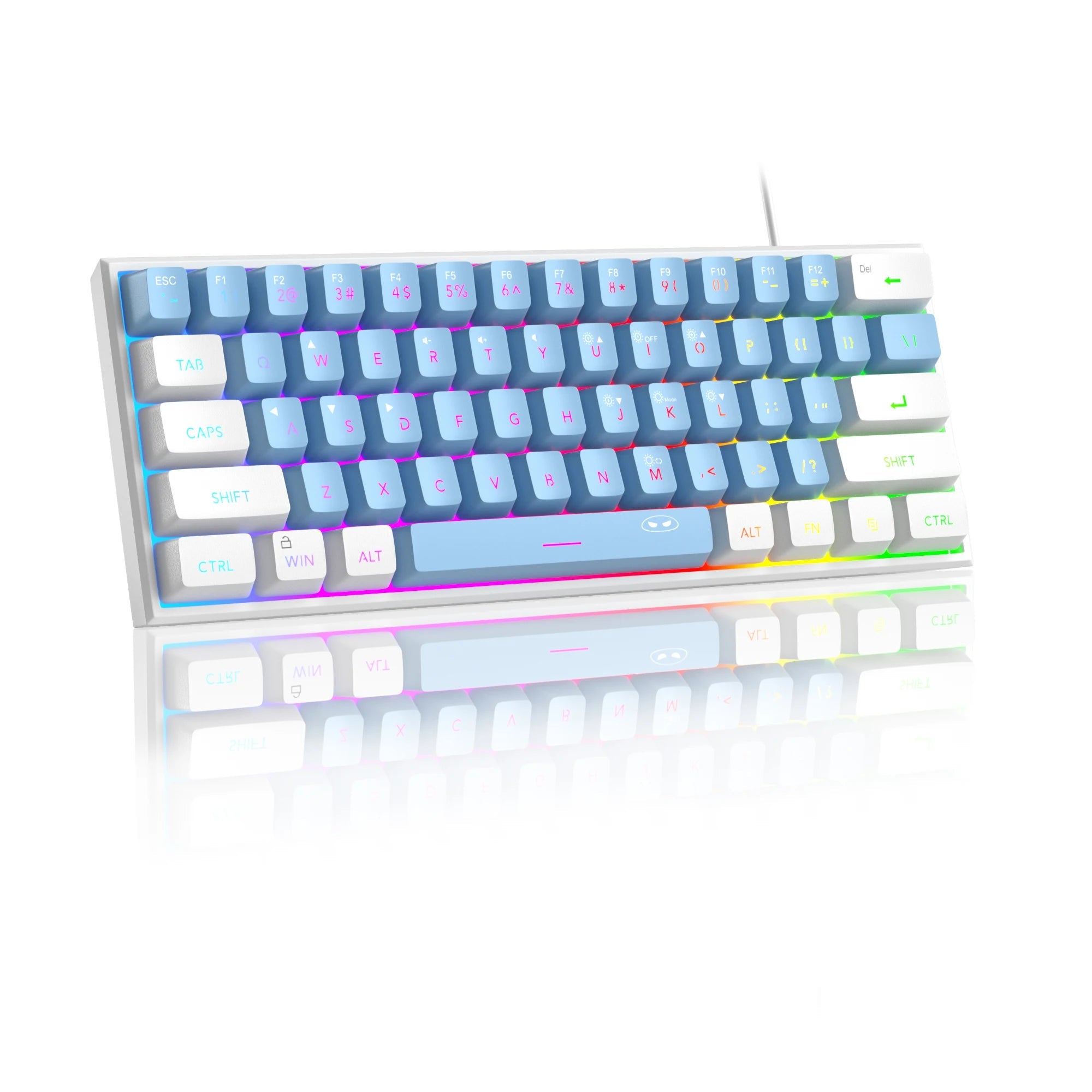 Teclado Gaming TS91 – 61 Teclas, RGB, Membrana Estilo Mecânico, IPX4
