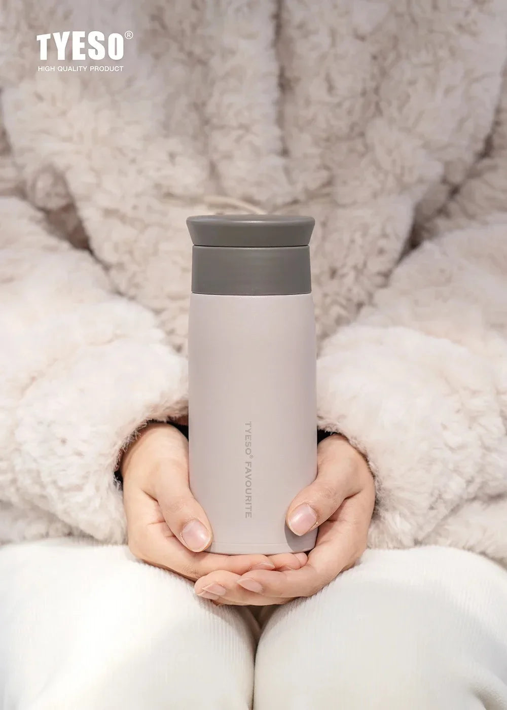 Garrafa Térmica TYESO – Aço Inoxidável 350ml ou 500ml, Isolamento a Vácuo, Tampa Anti-Fugas