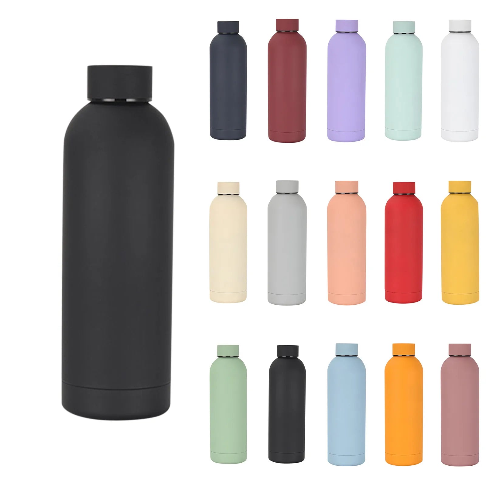 Garrafa Térmica em Aço Inoxidável 500ml – Moderna, Portátil e com Isolamento Térmico