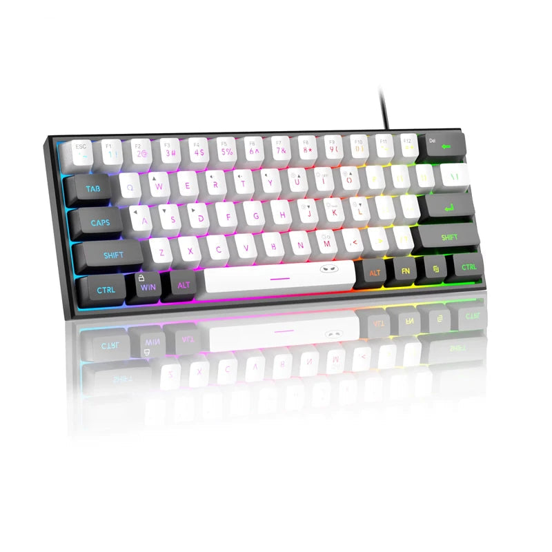 Teclado Gaming TS91 – 61 Teclas, RGB, Membrana Estilo Mecânico, IPX4