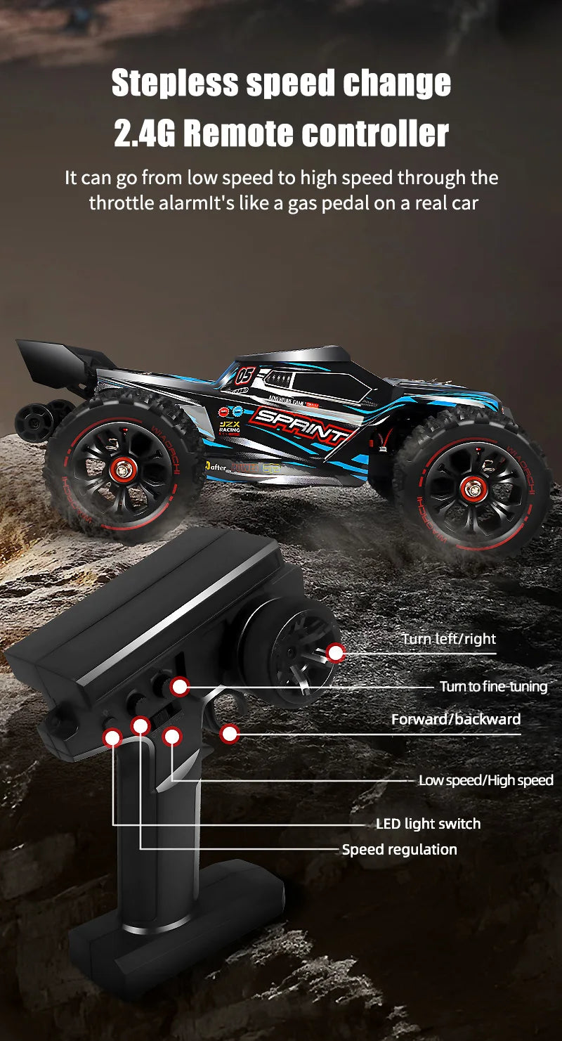 Carro Telecomandado 50KM/H - BIBAO 9522 – 4WD, Off-Road com Luzes LED