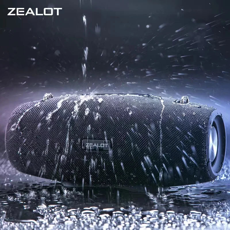 Coluna ZEALOT S67 – Bluetooth, Portátil com Alça de Ombro, À Prova de Água