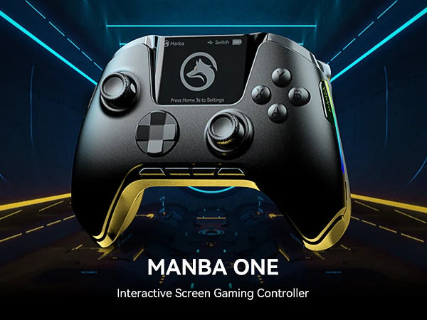 Comando Gaming MANBA ONE V2 – Wireless, Ecrã, compatível PC, Switch, IOS e Android