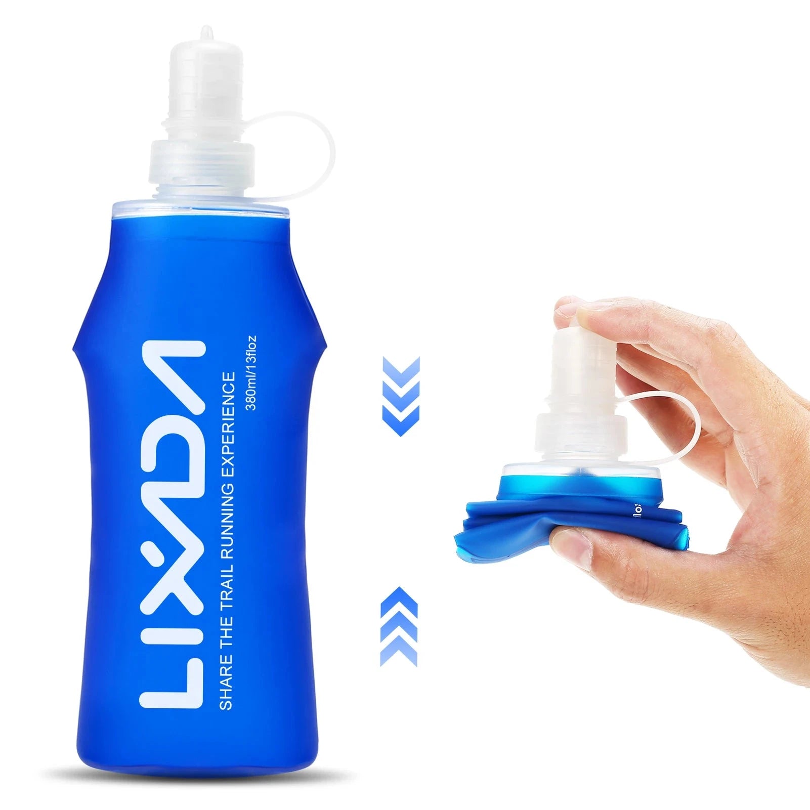 Garrafa de Água Dobrável Moderna - 250ml/300ml/380ml/500ml, Livre de BPA, TPU Flexível para Corrida e Caminhadas