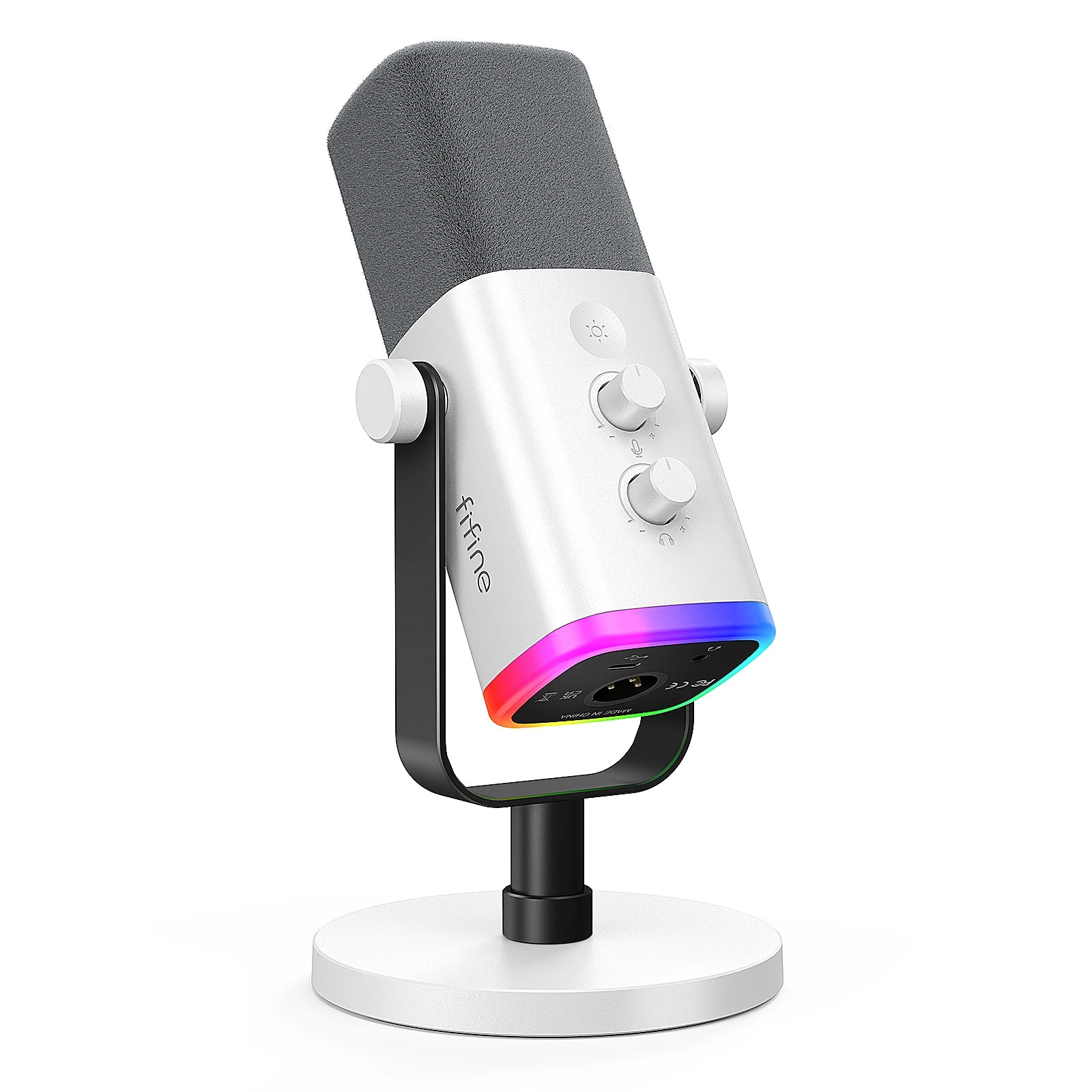 FIFINE AM8 - Microfone Dinâmico USB/XLR, Botão Mute, Saída para Auscultadores, Cardióide