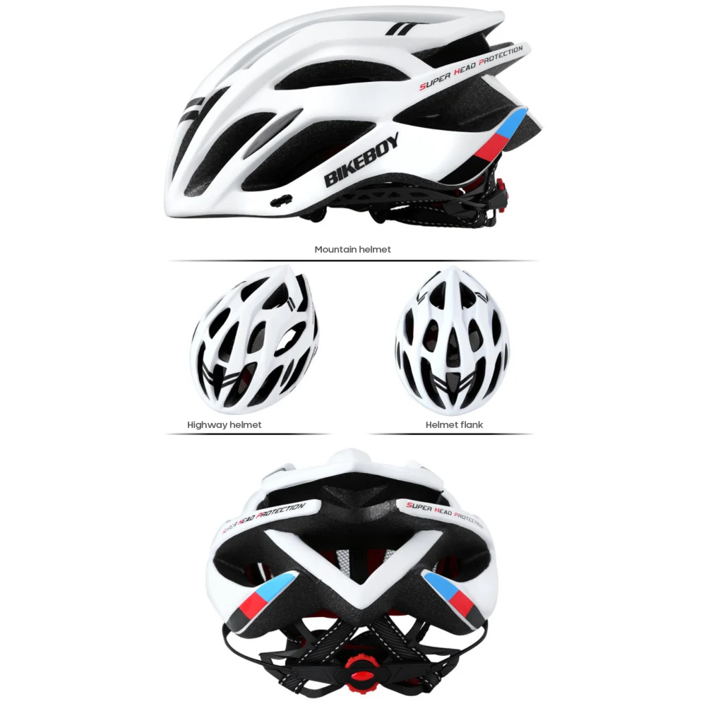 Capacete BIKEBOY - BTT, Ciclismo de Estrada, Trotinetes, Skate - Ajustável e Respirável