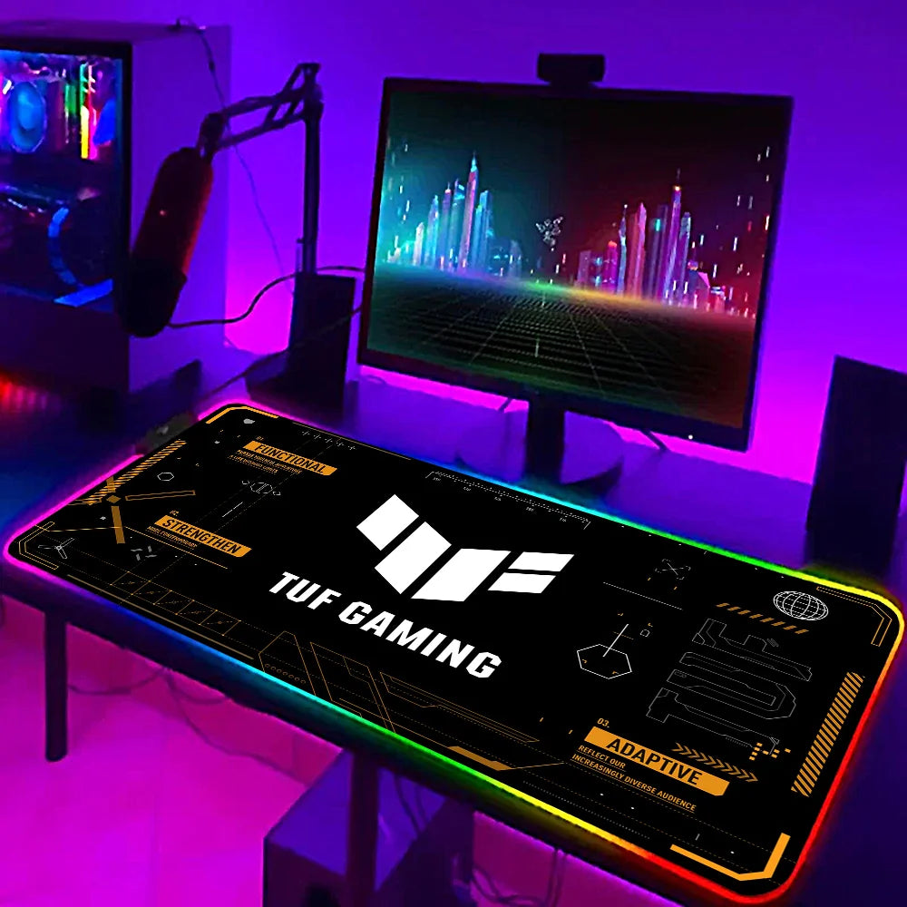 Tapete de Rato Gaming RGB - com Iluminação LED, Vários Tamanhos
