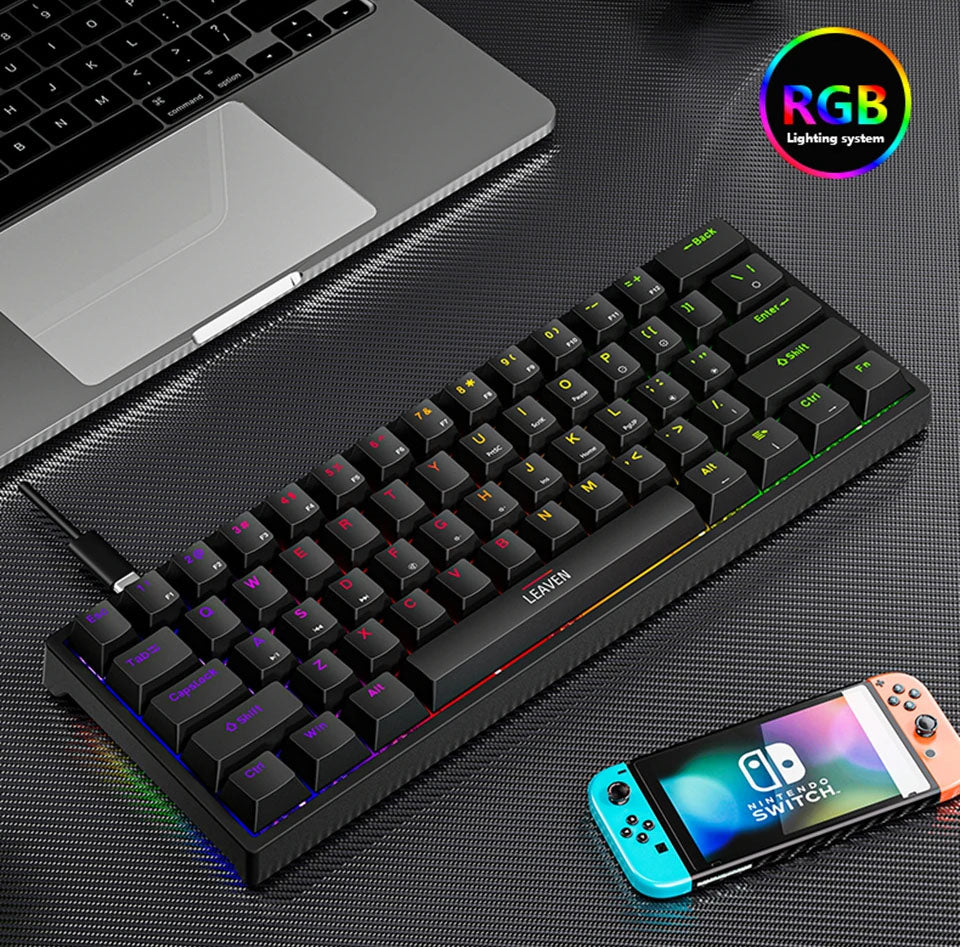 Teclado Mecânico AYEBEAU K620 - 61 teclas, Switches Hot-Swap