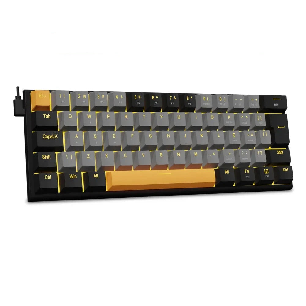 Teclado Mecânico E-YOOSO Z11 - 61 Teclas, Switches Hot-Swap e Retro Iluminação