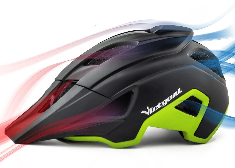 Capacete VICTGOAL com Luz LED – MTB e Estrada, Viseira Magnética, Ventilado