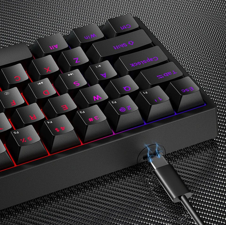 Teclado Mecânico AYEBEAU K620 - 61 teclas, Switches Hot-Swap