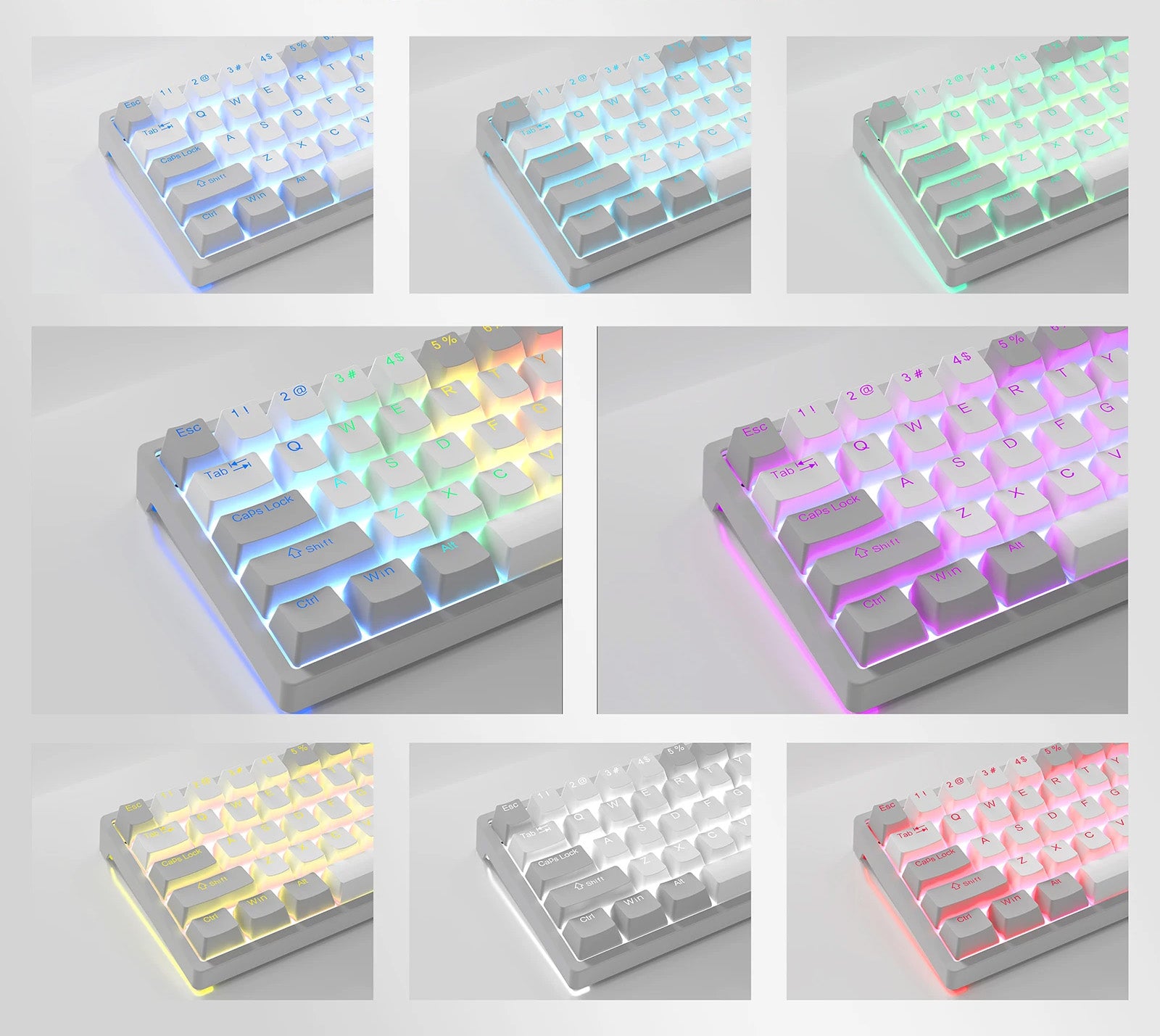 Teclado Mecânico - AULA F3261 RGB - 61 Teclas e Switches Vermelhos