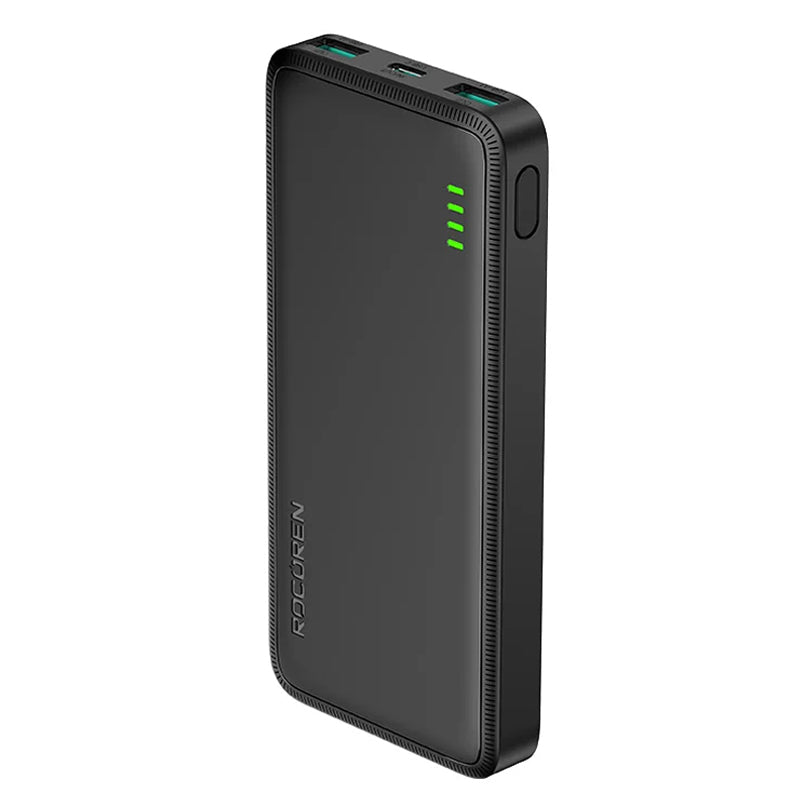 Power Bank ROCOREN - 10000mAh e Carregamento Rápido para Smartphones e Tablets