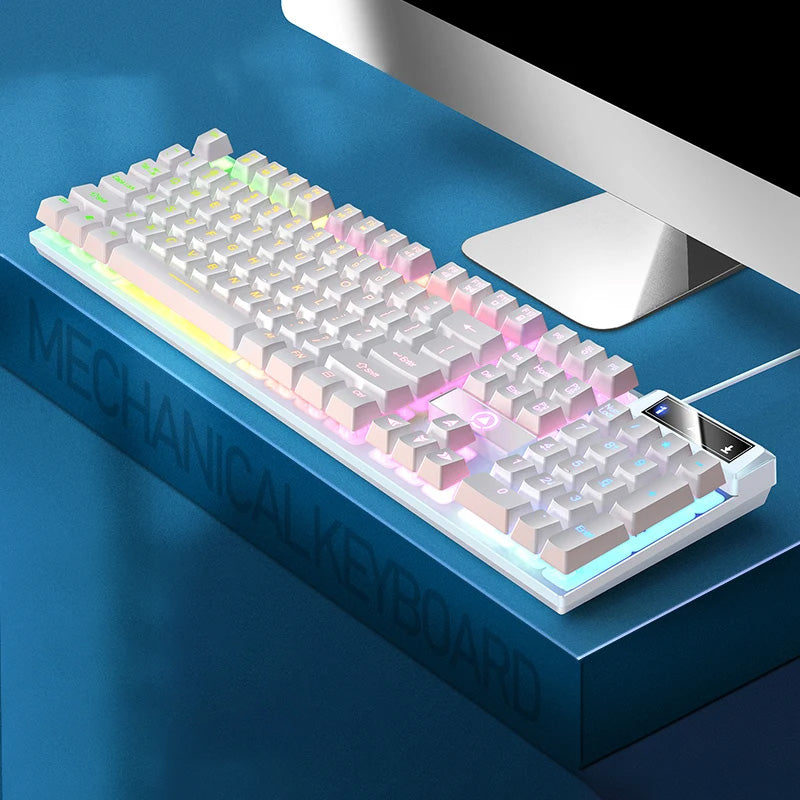Teclado TekaGene K500 - 104 Teclas, Retroiluminação e Design Ergonómico