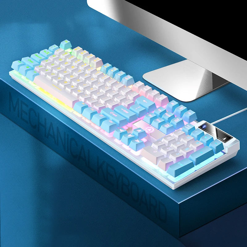 Teclado TekaGene K500 - 104 Teclas, Retroiluminação e Design Ergonómico
