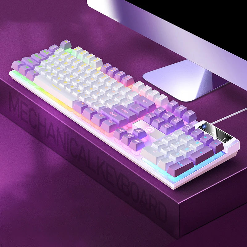 Teclado TekaGene K500 - 104 Teclas, Retroiluminação e Design Ergonómico