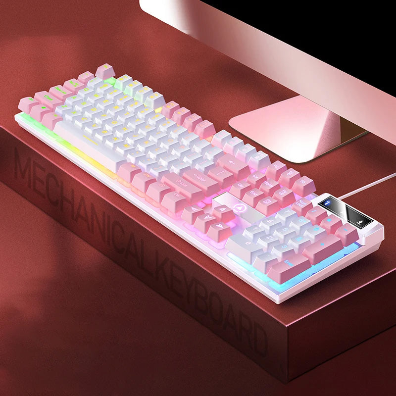 Teclado TekaGene K500 - 104 Teclas, Retroiluminação e Design Ergonómico